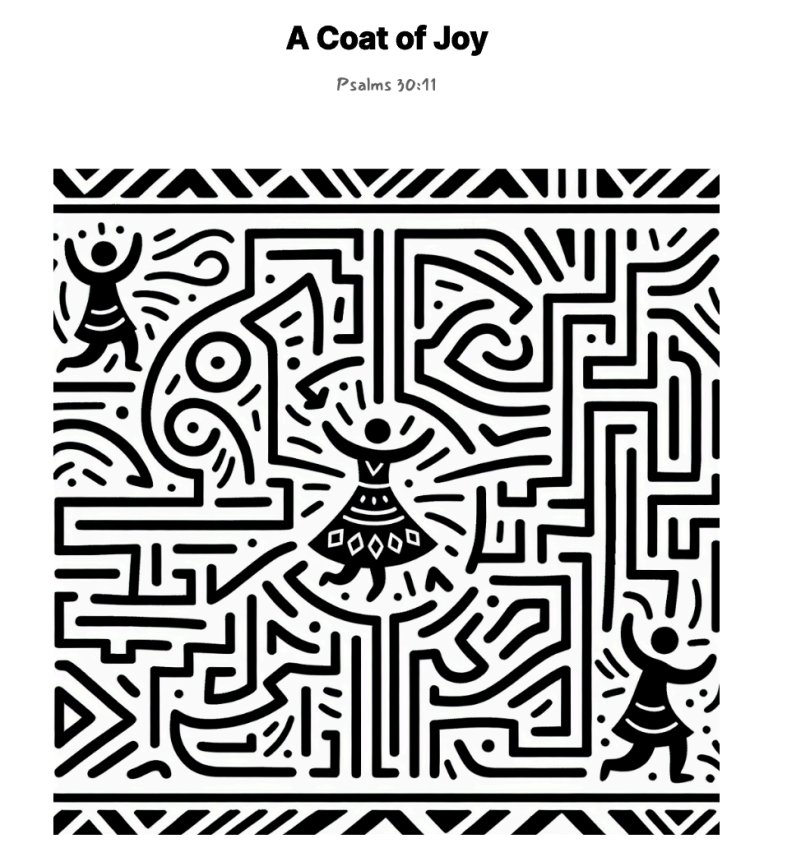 A Coat of Joy maze